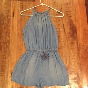 Mossimo Extra Small Denim Colored Romper